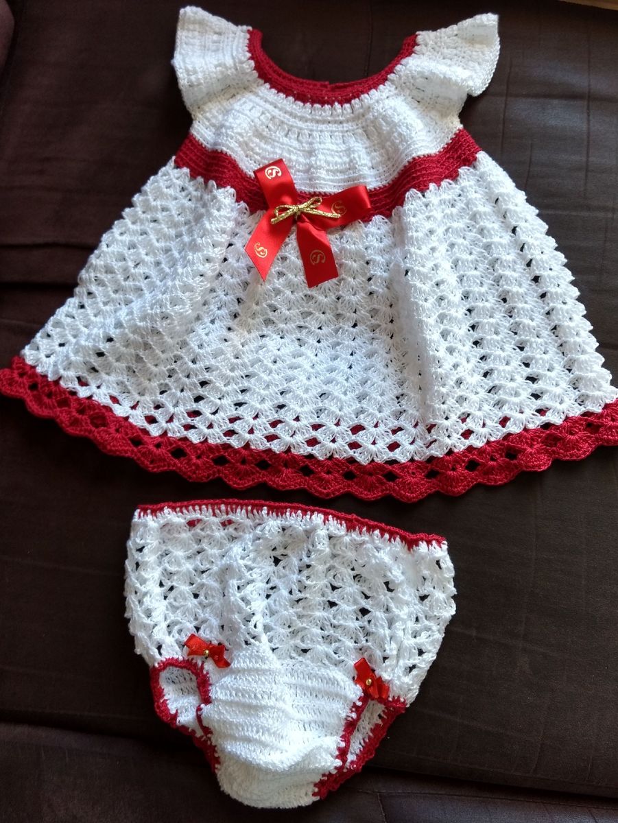 vestidos de crochê para bebês