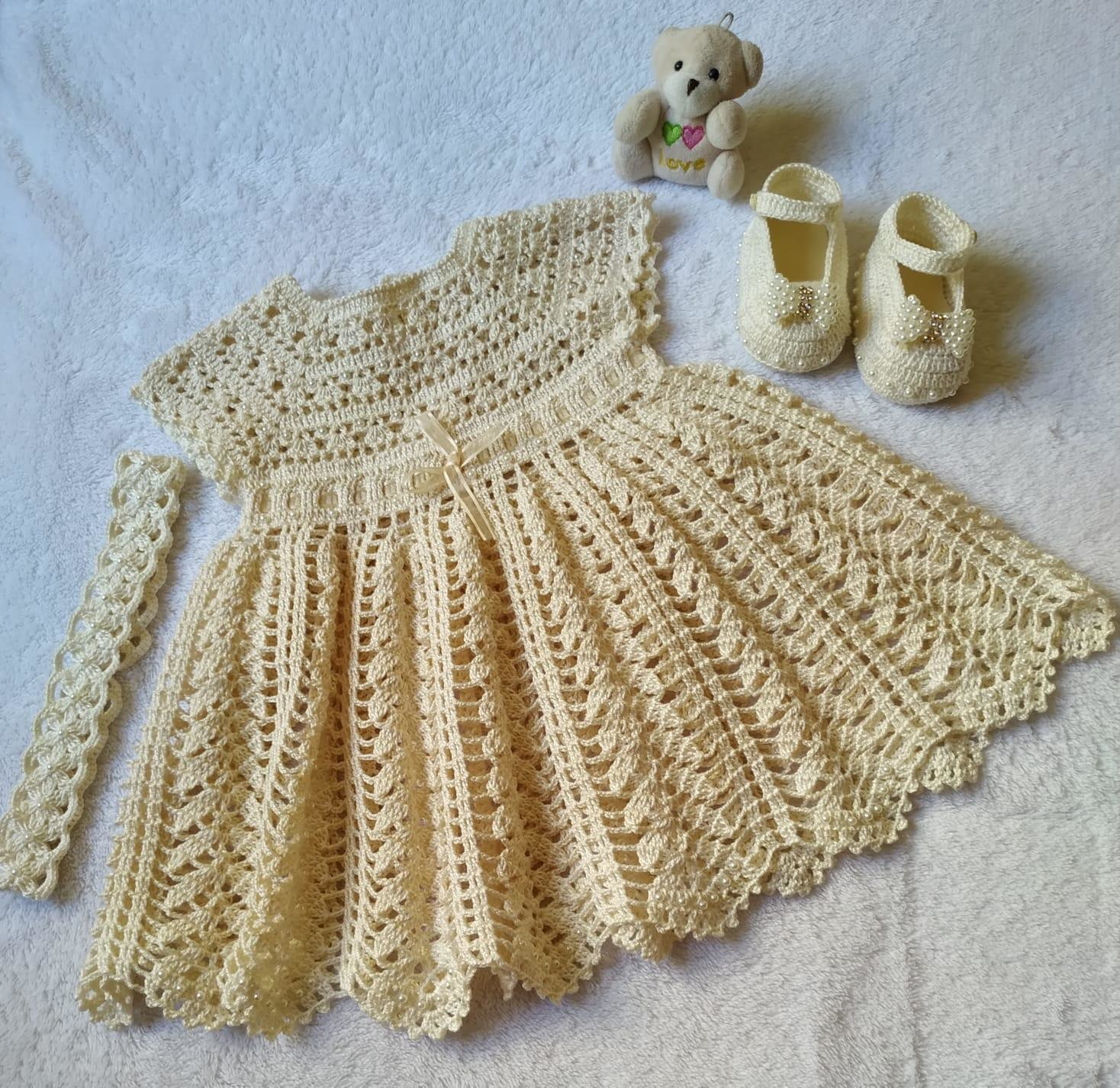 15 preciosos padrões de vestido de crochê para bebê插图