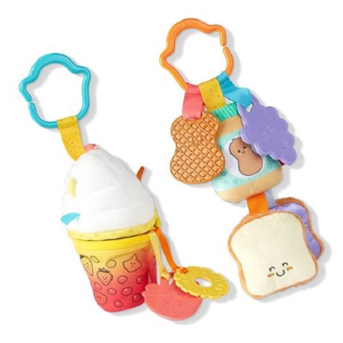 Entertain and engage your little one during strolls with our delightful stroller toys. Designed for sensory stimulation and motor skill development, these colorful, interactive playthings clip easily onto strollers and car seats.